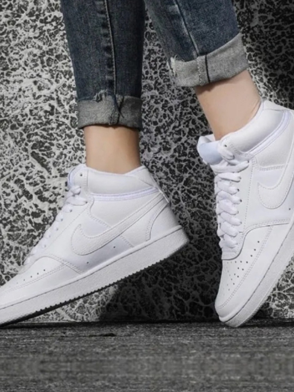 Women’s Nike Court Vision Mid Triple White